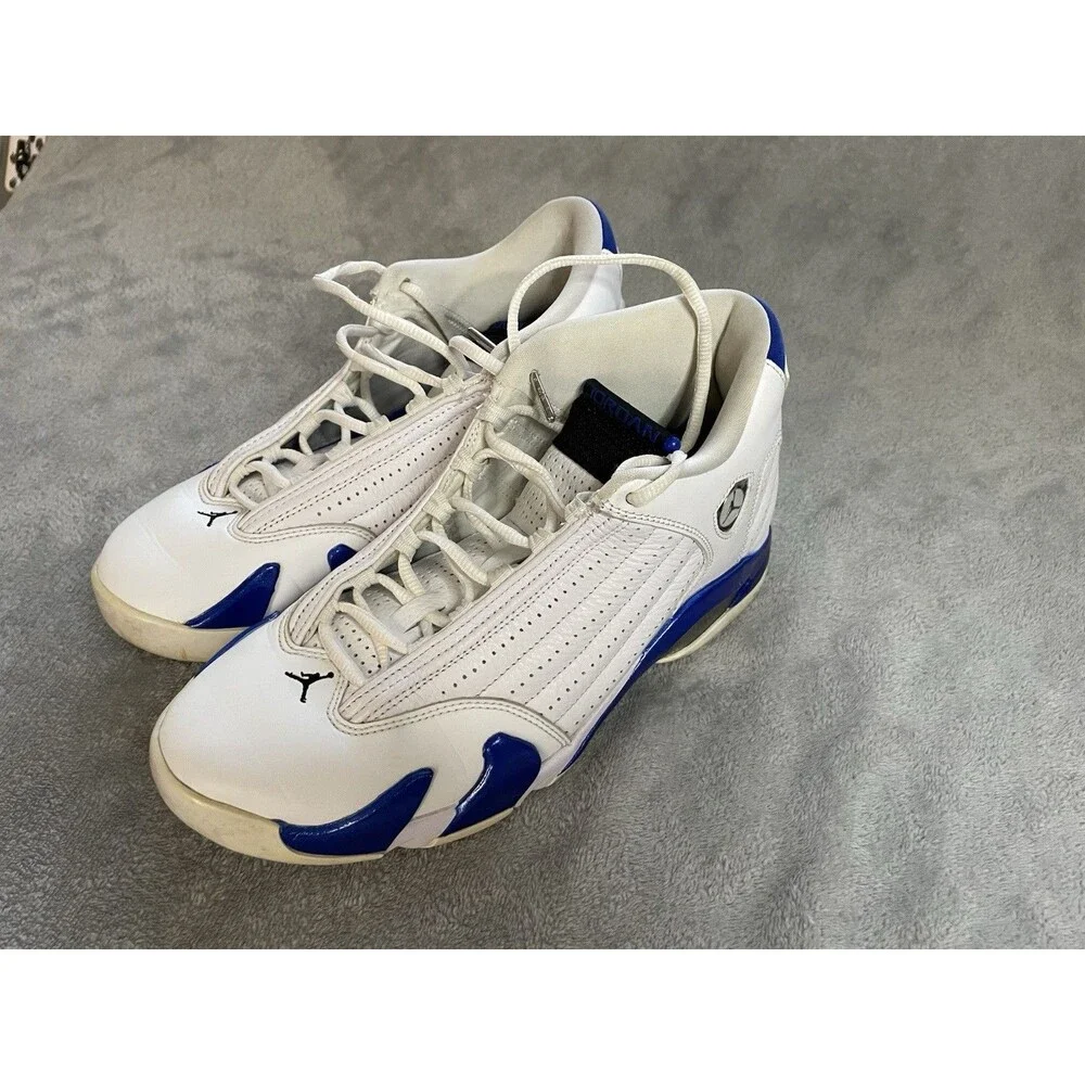 Jordan Air Jordan 14 Retro Hyper Royal 2020 Men's Sneakers White Blue 487471-104